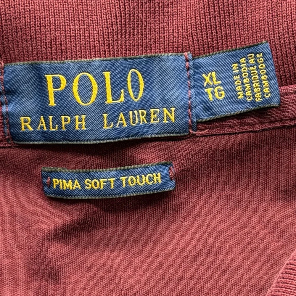 Polo Ralph Lauren Shirt Mens XL Red Pima Soft Touch Polo Classic‎ Logo Cotton
